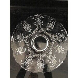 Helsey Orchid Crystal Waverly Pattern Platter